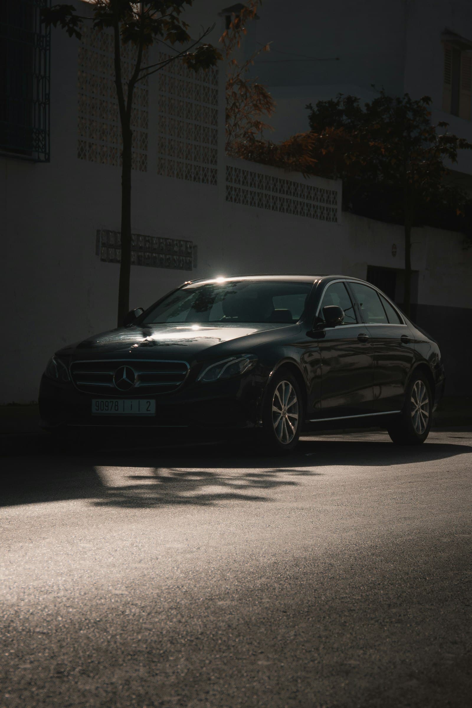 Zwarte Mercedes taxi van Taxi Delta in Vlaanderen